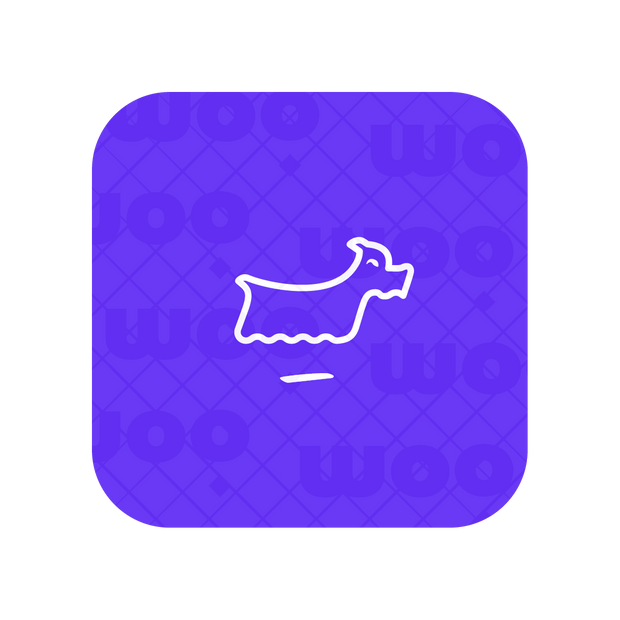 A minimal dog logo