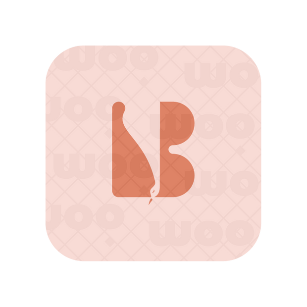 An elegant B logo