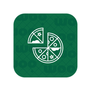 A modern pizza logo
