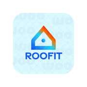 A modern roofing logo